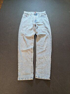 Tommy Hilfiger Jeans Womens W30 Light Wash Straight Leg High Rise Denim Western